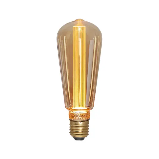 Alacsony ár LED fényforrás DecoLED NGC, Rustika, E27 2 W borostyánsárga 1,700 K