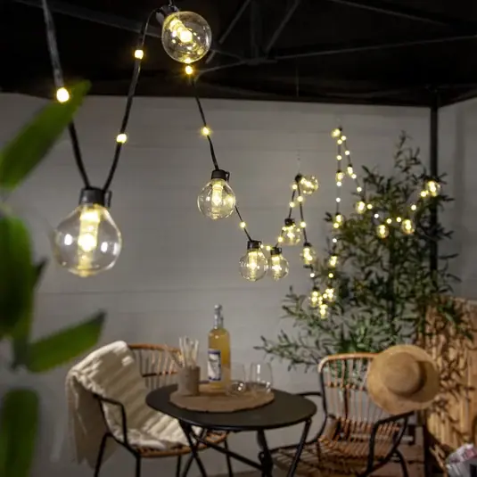 Kiárusítás LED tündérfények Bolla, átlátszó, műanyag Hossza 5,3 m 20-fl.