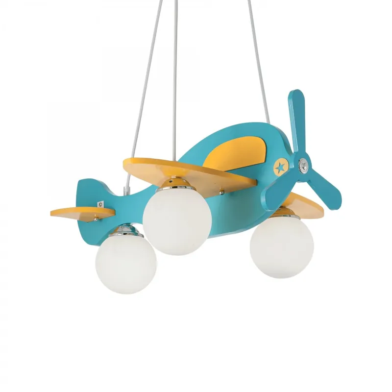 Vásárlói kedvenc Ideal Lux 136325 gyermek függőlámpa csillár Avion 3x40W E14 - repülőgép motívummal