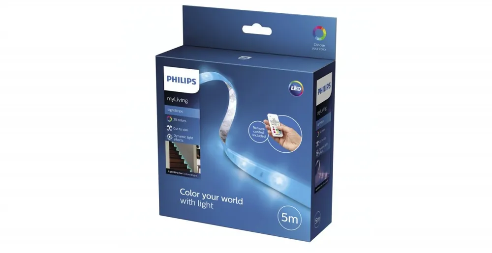Vásárlói kedvenc Philips 70102/31/P6 LED szalag 5m 1x17W 260lm RGB - távirányítás