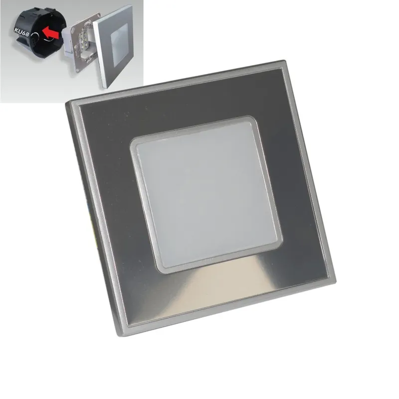 Emithor 48304 STEP LIGHT LED fali lámpa 1W, 60lm, 4000K, rozsdamentes acél, tükör Gyors szállítás