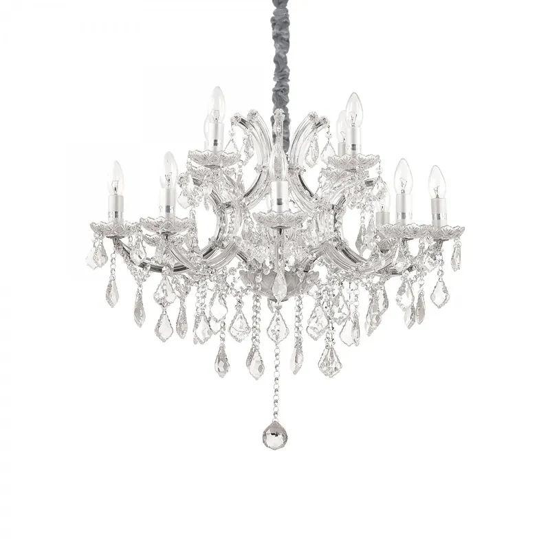 Gyors kiszállítás Ideal Lux 167251 mennyezeti függőlámpa Napoleon 12x40W E14