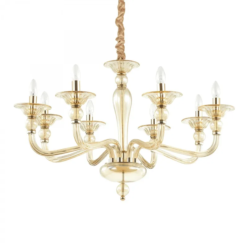 Biztonságos fizetés Ideal Lux 159973 mennyezeti függőlámpa Danieli 8x40W E14