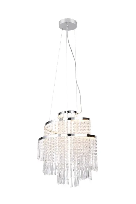 Biztonságos fizetés Trio Reality TR37341106 LED mennyezeti függőlámpa POMP 30W integrált LED forrás 4300lm 2700-6500K