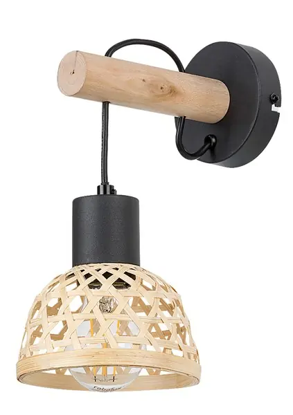 Rabalux 98071025 fali lámpa Rattan E27 Azonnali szállítás