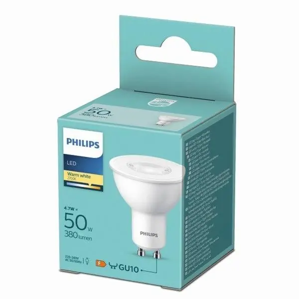 Akció Philips 8719514353947 LED izzó 4,7W GU10 400 lm 2700K