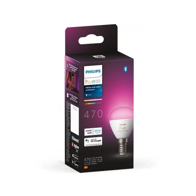 Philips 8719514491229 LED intelligens izzó 5,1W E14 470 lm 2000-6500 RGBK Gyors szállítás