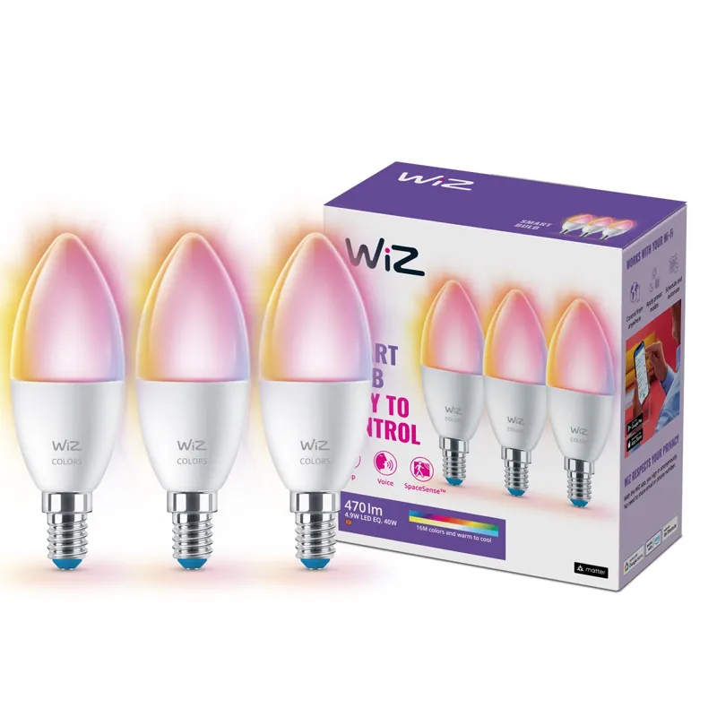 Vedd meg most Philips 8720169075672 LED izzókészlet 4,9W E14 470 lm 2200-6500+RGBK