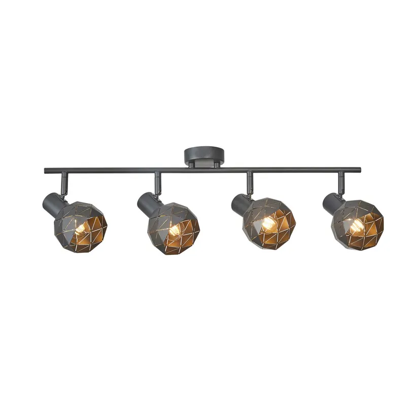 Prémium Italux SPL-3480-4-GR-GD mennyezeti spotlámpa Harley 4x40W E14