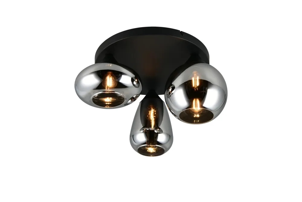 Trio T617030332 mennyezetre szerelhető lámpa LUMINA 10W E14 fekete füstös Gyors kiszállítás