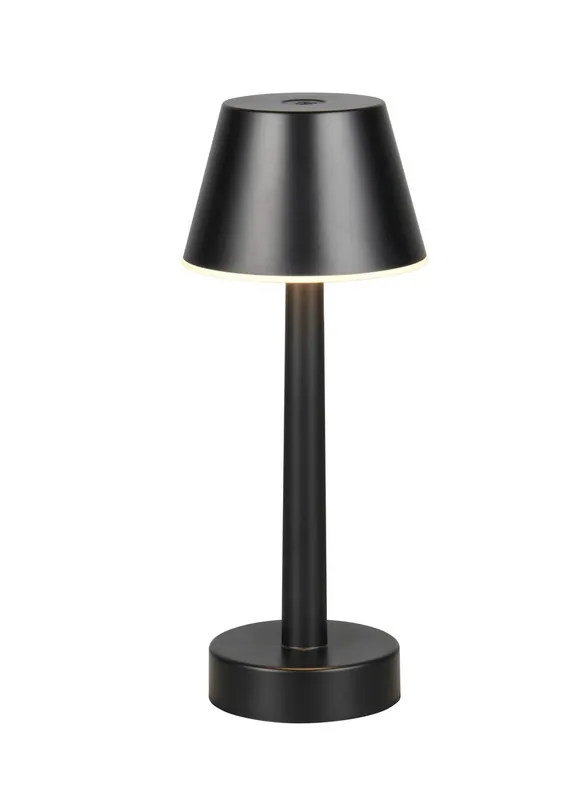 Szuper akció Trio TR54991132 LED asztali lámpa VIDAL 1W integrált LED forrás 1x150lm 3000K kapcsolóval fényerőszabályzó Přenosné fekete
