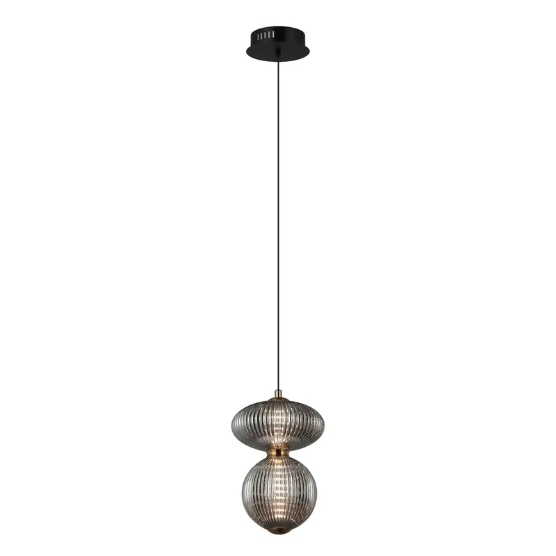 Italux PND-8545-2B-AB-SG LED mennyezeti függőlámpa Nico 7W integrált LED forrás 236lm 3000K fekete füstös Árcsökkenés