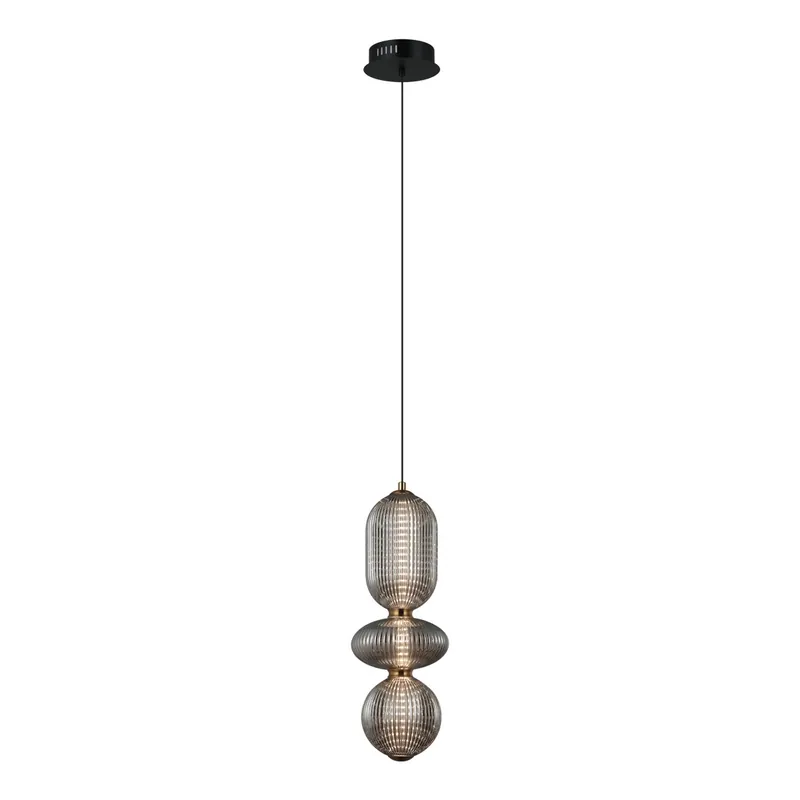 Italux PND-8545-3-AB-SG LED mennyezeti függőlámpa Nico 15W integrált LED forrás 363lm 3000K fekete füstös Legkelendőbb