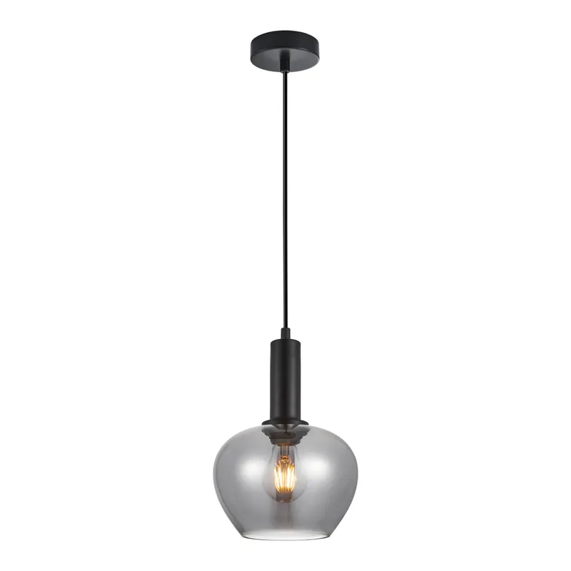 Azonnal elérhető Italux PND-30084-1-BK-SG mennyezeti függőlámpa Stabla 40W E27 fekete füstös