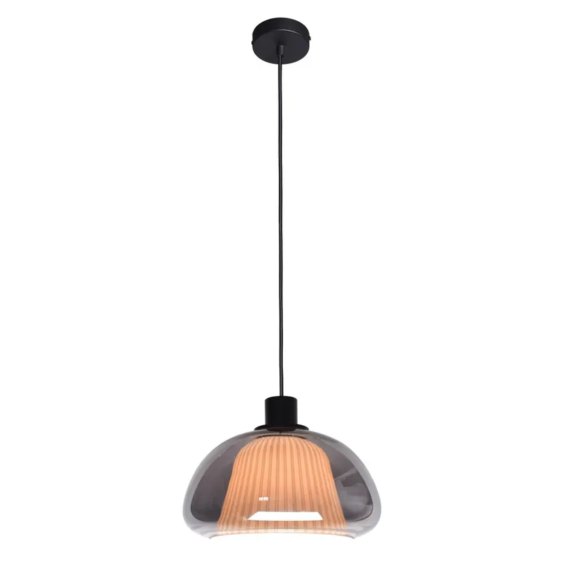 Italux PND-84638-BK-SG mennyezeti függőlámpa Apiro 7W E27 fekete füstös Korlátozott ajánlat