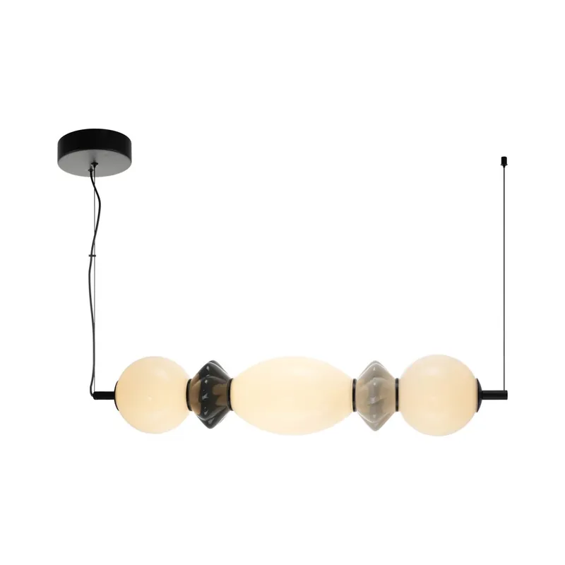 Csak ma Italux PND-94921-3A-BK LED mennyezeti függőlámpa Balos 14W integrált LED forrás 3000K fekete szürke opál