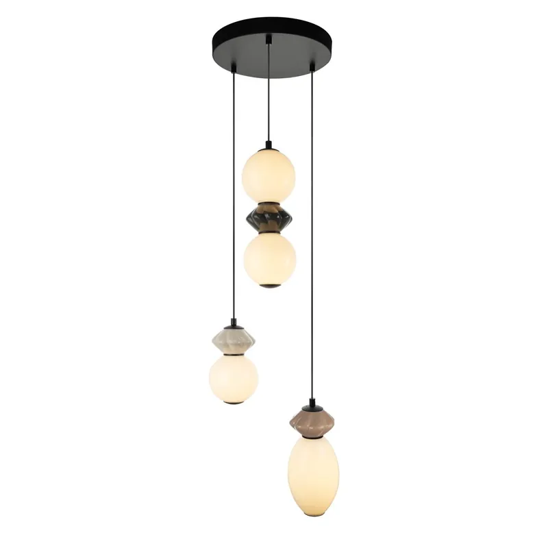 Italux PND-94921-4R-BK LED mennyezeti függőlámpa Balos 19W integrált LED forrás 3000K szürke opál Legjobb ár