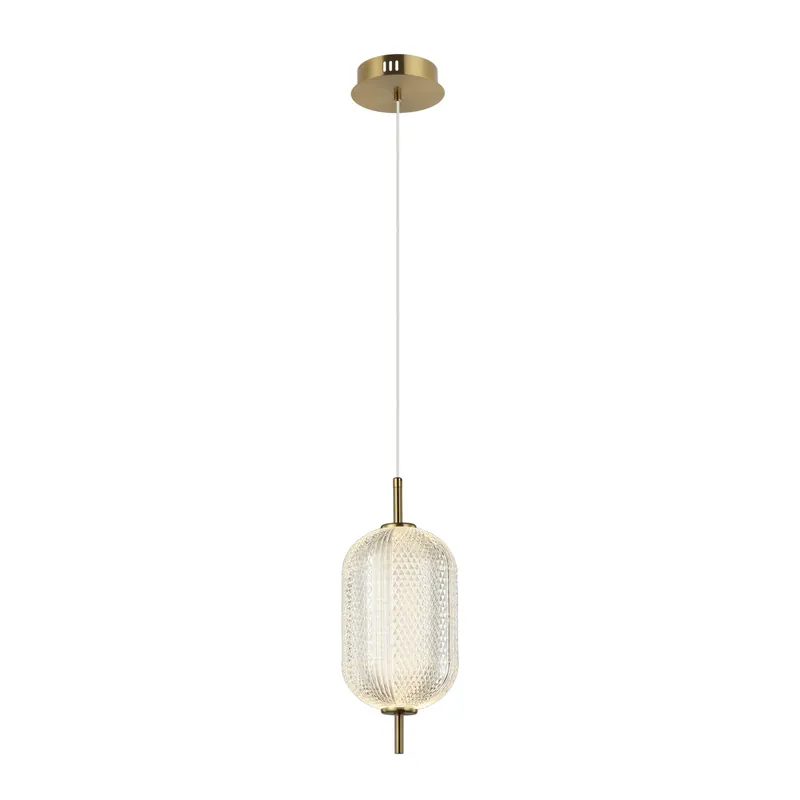 Italux PND-81438-1B-GD LED mennyezeti függőlámpa Corado 10W integrált LED forrás 3000K aranyszínű átlátszó Alacsony ár
