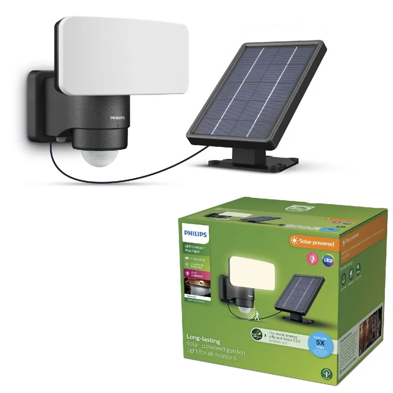 Azonnal elérhető Philips 8720169362208 LED napelemes reflektor Tylus 6W integrált LED forrás 50lm 3000K